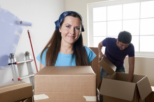 Professional team handling office relocation in Brixton