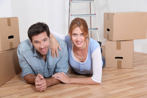 Experienced movers handling fragile items